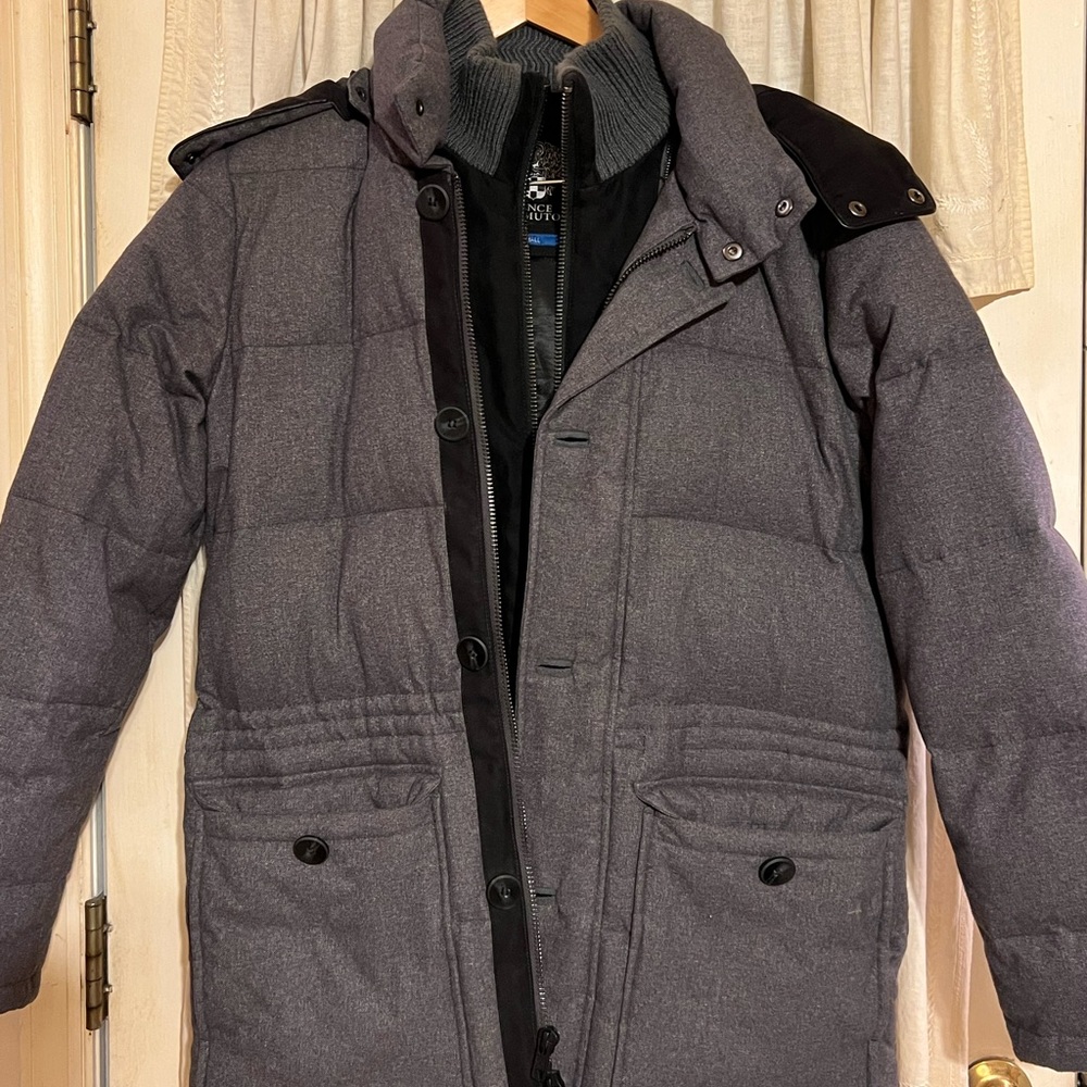 Vince Camuto Down Coat in Charcoal Grey (Small)